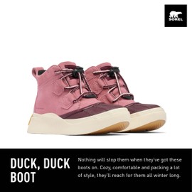 SOREL Children's Out N About lV Classic Waterproof Boot - Dazed Mauve, Honey White - 4