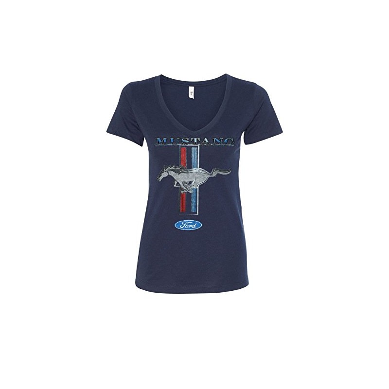 Ford Mustang Classic Women's V-Neck T-Shirt GT Cobra Boss 302