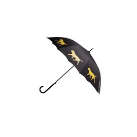 The San Francisco Umbrella Company - Premium Labrador Retriever Rain Umbrella (Yellow on Black) - Strong, Durable, Windproof & Resistant With Fiberglass Ribs Stick Umbrella