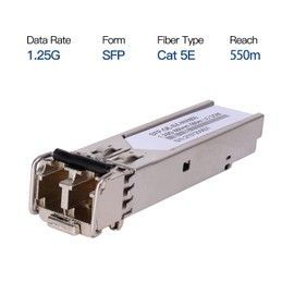 1000Base-SX 850nm Multimode SFP LC Transceiver Fiber Module 550 Metres LC MMF-DDM for Cisco GLC-SX-MMD/GLC-SX-MM/SFP-GE-S, Fortinet, Ubiquiti UniFi UF-MM-1G, Mikrotik S-85DLC05D Meraki MA-SFP-1GB-SX
