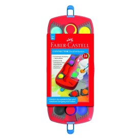 Faber-Castell Faber Castell 24 Color Watercolor Paint Set for Kids Non Toxic Washable