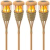 Evelynsun Solar Outdoor Lights, Solar Torch Lights Outdoor Flickering Flame,