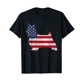American Patriotic Australian Silky Terrier ACZ142a T-Shirt