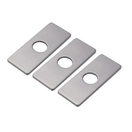 4 Inch Hole Cover Deck Plate, Stainless Steel Hole Cover Deck Plate Escutcheon, Kitchen Sink Cover Plate for Bathroom or Kitchen Grey 3PCS