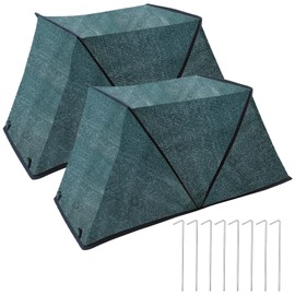 2pack Foldable Plant Shade Tent, Raised Garden Bed Cover Plants Sun Shade Cloth with Stakes Garden Plant Protector UV Resisitant Sunblock Shade Net Crop Cages for Outdoor Plants(32 * 13 * 14in)