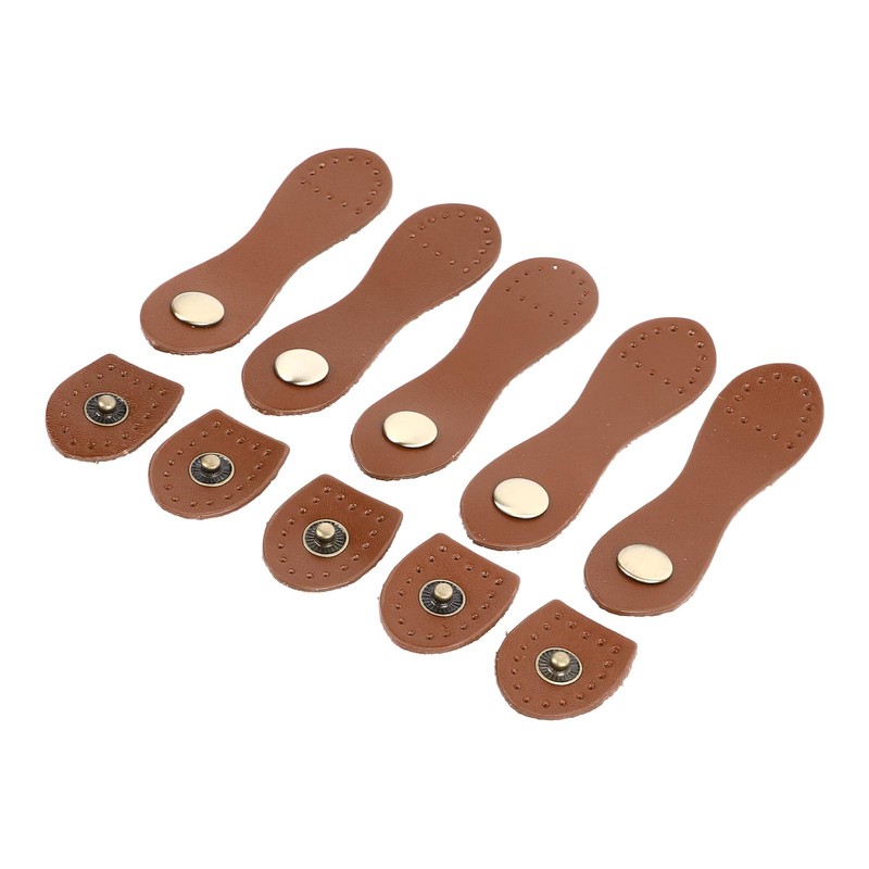 5 Set Leather Snap Buckles Soft Wearable DIY Sewing Leather