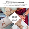 STOBOK DIY Jewelry Accessory 100pcs Metal Heart Shape Spacer Beads