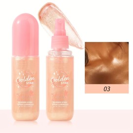 KARLOR Liquid Highlighter Face Body Glitter Highlighter Liquid Shimmer Glow Body Glitter Face Creamy Glitter Gel Liquid Glitter Radiant for Face Body Hair Makeup (03#Champagne)