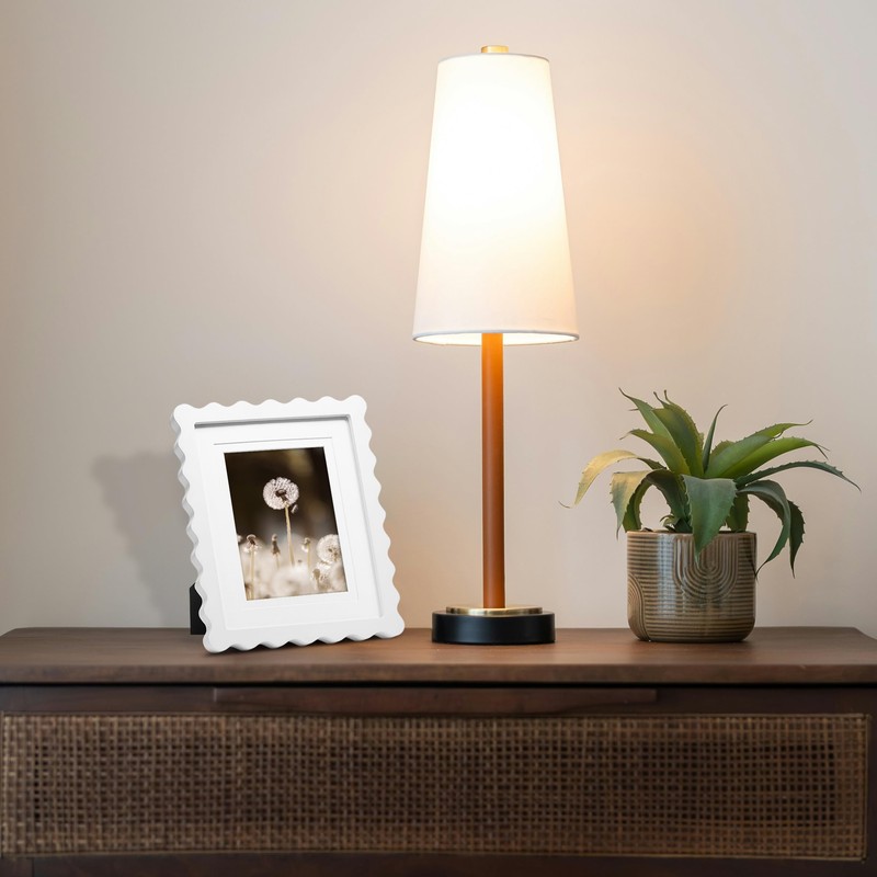 Scalloped 11x14 Picture Frame, Real Glass Wood Frame with Reversible