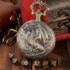 Mini D&D Dice Set with Steampunk Red Dragon Pocket Watch