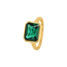 s.Oliver 2036890 Women's Ring 925 Sterling Silver with Synthetic Zirconia Gold Comes in Jewellery Gift Box, Sterling silver, Cubic Zirconia