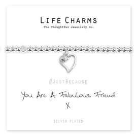 Life Charms Women Jewellery Fabulous Friend Bracelet Wristband Ladies Gift