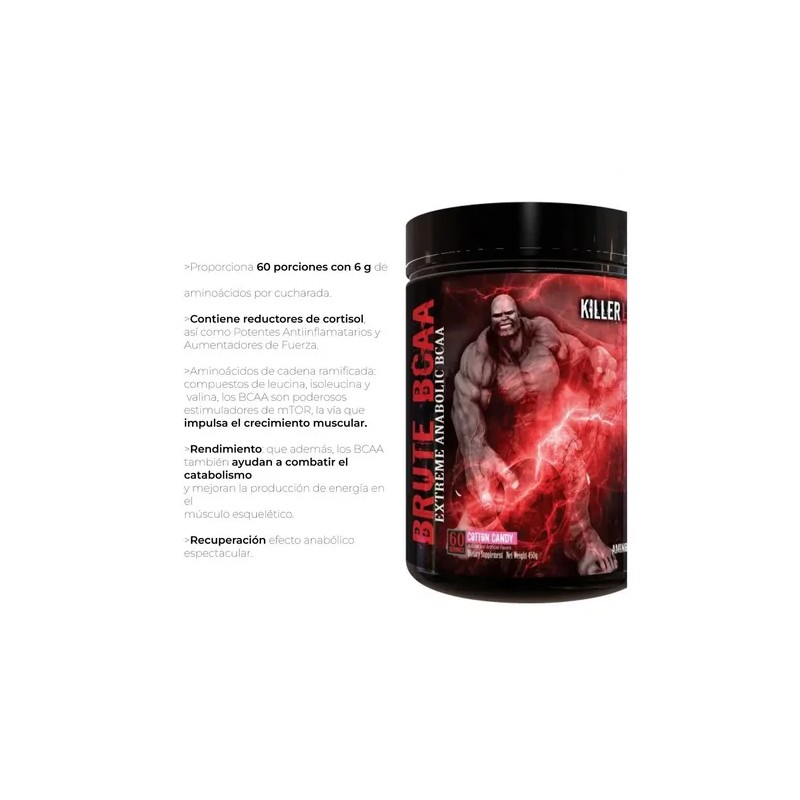 Suplemento con Aminoacidos Killer Labz Brute Bcaa 60 Servicios Sabor