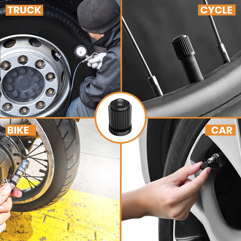 8 Pack Tyre Valve Caps, Plastic dust caps for car
