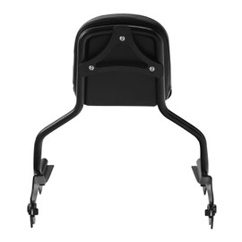 TCT-MOTORPARTS Upright Sissy Bar Backrest Luggage Rack Fit For Harley Fat Boy Breakout FLFB, FLFBS, FXBR AND FXBRS models 2018-2025 Black