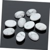 STOBOK 10pcs Oval Howlite Stone Supplies for Jewelry Craft Making