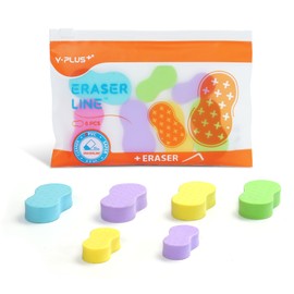 YPLUS Eraser Line for Children, Hi Polymer Pencil Eraser for School, Rubber Drawing Eraser for Office