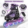 Rotayi Girls Inline Skates Ages 5-8 8-12, Adjustable Light Up