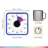 19CM Visual Timer, 1 Hour Countdown Timer, Kitchen Timer, Loud