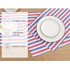 PurpleEssences 4th of July Striped Placemats, Set of 4, Washable