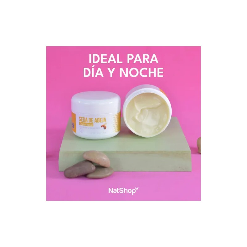 Crema Facial Natural Seda De Abeja Natshop 50ml Hidratante