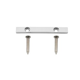 Musiclily Pro 45mm Brass Bass String Retainer Bar for 5-String Electric Bass, Chrome