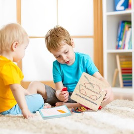 Wooden Geoboard | Puzzle Board for Kids,Mathematical Manipulative Material Geo Board, Graphical Educational Toy for Geometry and Creativity