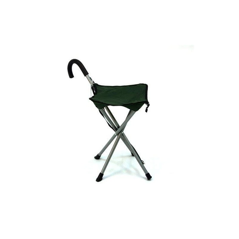 Mac Sports Folding Cane Chair - Walking Stick with Stool