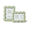 Two's Company Wavy Wood Photo Frames, Sage Green, Set of