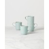 Lenox French Perle Scallop Ice Blue Mugs, S/4, 3.30
