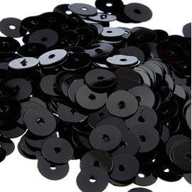 efco Pailletten flach, rund, schwarz, 6 mm, 40 g, 4000-piece
