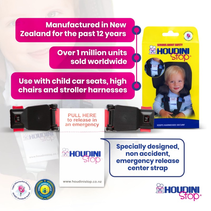 Lifestyle Parenting Houdini Stop Chest Strap Twin Pack