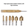 Chamfer Drill Bit Hex Shank 5 Flute Countersink Hole Opener