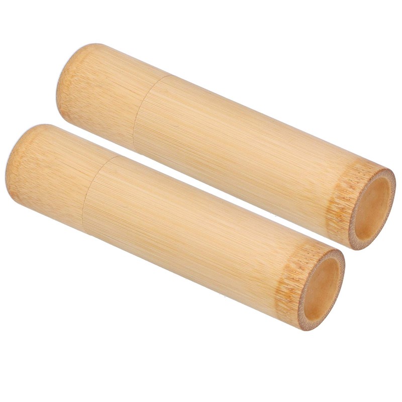 Omabeta 2pcs Eco-Friendly Tube Portable Tea Storage Cylinder Mini Round