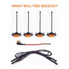 OXILAM LED Grille Lights 4 PCS with Fuse Adaptor for