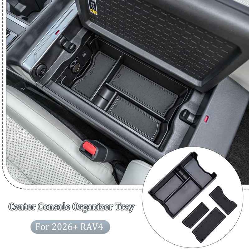 Center Console Organizer for Toyota RAV4 2026 2027 Accessories Storage