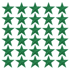 PATIKIL Iron-on Patches, 33 Pack 5 Star Sew Embroidered Patches Appliques Embellishments for Clothing Jackets Hat Backpack Repairing Decorations, Green