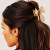 Reaky Bow Claw Clip Gold Metal Hair Clips Rhinestone Hair