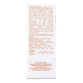 Suplemento Alimenticio Glutallen Solucion Niño/adulto 340ml Sabor Sin sabor