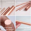 Ququyi 99.9% Pure Copper Round Rod 1/8" OD 8" Length