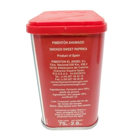 Spanish Smoked Sweet Paprika. El Angel brand since 1880. 1 Tin