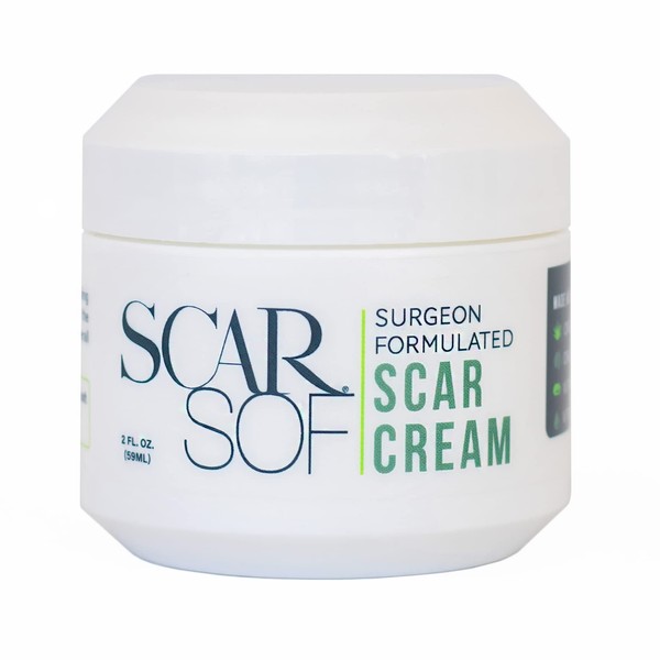 ScarSof Scar Cream - Advanced Scar Cream Made with 100% Organic Aloe Vera and All Natural Emu Oil - Helps Scar Appearance and Overall Skin Health - 2 oz