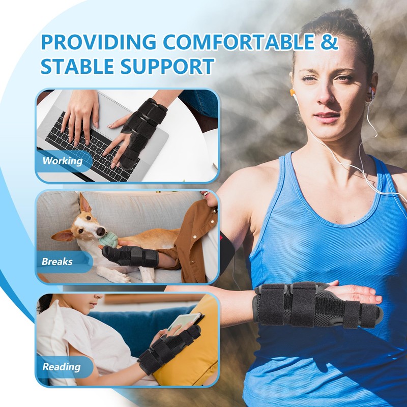 joingood Pinky Finger Support Brace, Adjustable with Removable Supports, for