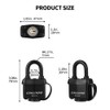 CINCINNO Weatherproof Padlocks for Outdoor Use, 6 Pack Keyed Alike