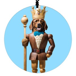 Chocolate Lab Christmas Ornament Featuring Embossed Nutcracker Themed Graphic - 2024 Acrylic Ornaments For Tree - Unique Dog Gifts and Holiday Home Decor