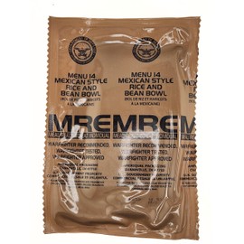 Genuine Military MRE - Menu 14 Mexican Rice And Bean Bowl with 2026 Inspection Date - MRE Meals Ready To Eat