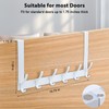 Optish White Aluminum Over The Door Hooks, 12 Coat Hooks,