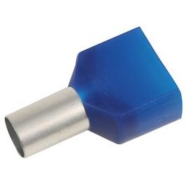Cord END Dual Entry 2X 16MM BLU 25/PK | TERMINALS Crimp Wire Ferrule CONNECTORS, 25 X Qty - ADET16.0