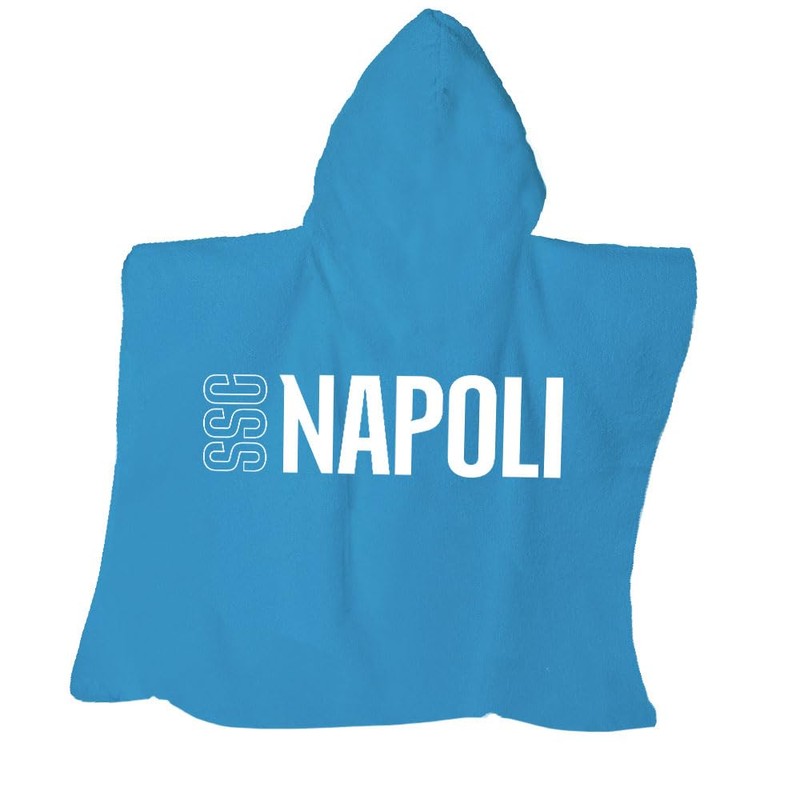 hermet SSC Napoli, Strandtuch mit Kapuze, Strandponcho für Kinder, 60