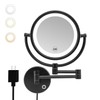 GURUN 8.5" Plug-in Magnifying Makeup Mirror with 3 Tones LED